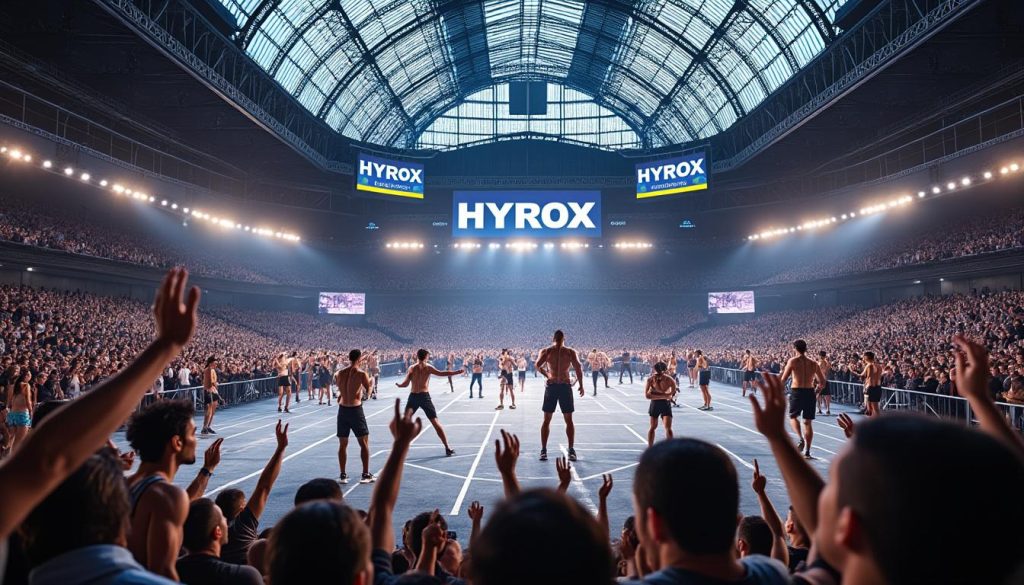 participez à hyrox au grand palais : vivez un défi sportif intense dans une ambiance explosive avec plus de 10 000 sportifs motivés alliant plaisir et effort.