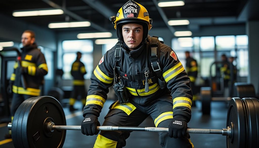 découvrez l'histoire inspirante d'un jeune pompier de la couronne qui participe à un défi hyrox en portant sa tenue d'intervention complète, alliant courage et endurance.